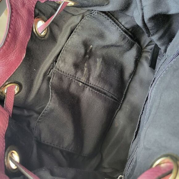 Rebecca Minkoff Mansfield Burgundy Leather Brit Brass Convertible Backpack Purse main image 11